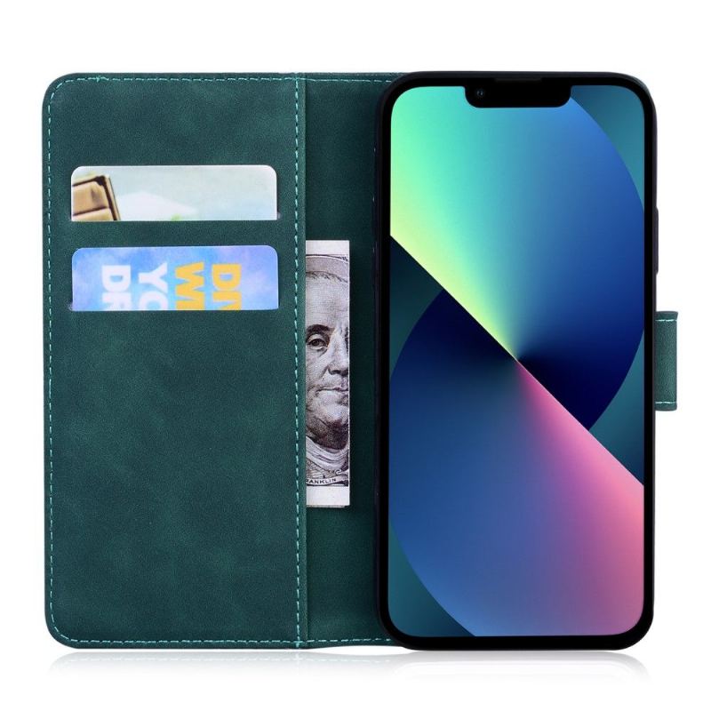 Folio-fodral För iPhone 13 Skyddsfodral Färgglada Fjärilsskydd