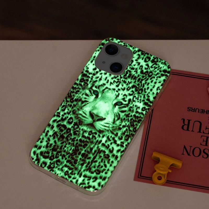 Skal För iPhone 13 Fluorescerande Snöleopard