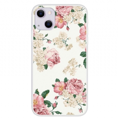 Skal För iPhone 13 Hemming Blommor