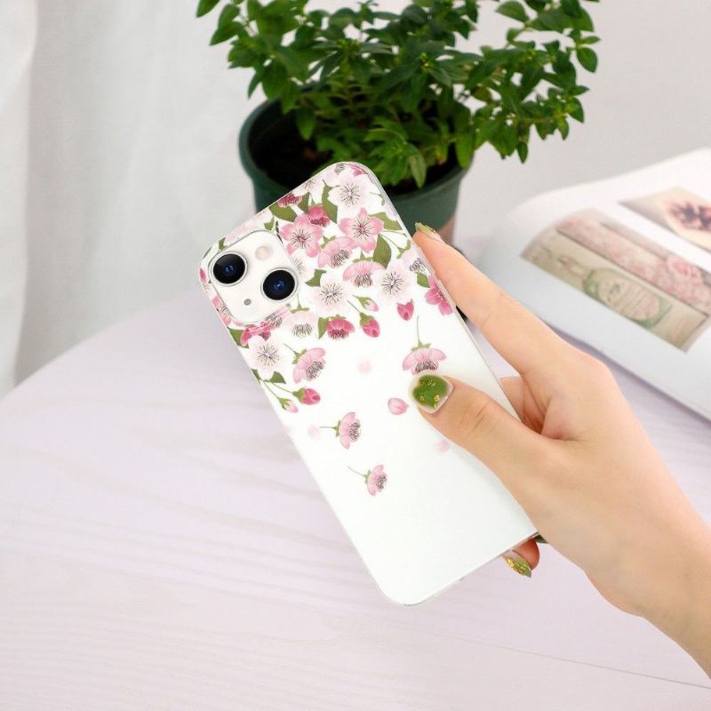 Skal För iPhone 13 Hemming Fluorescerande Blommor