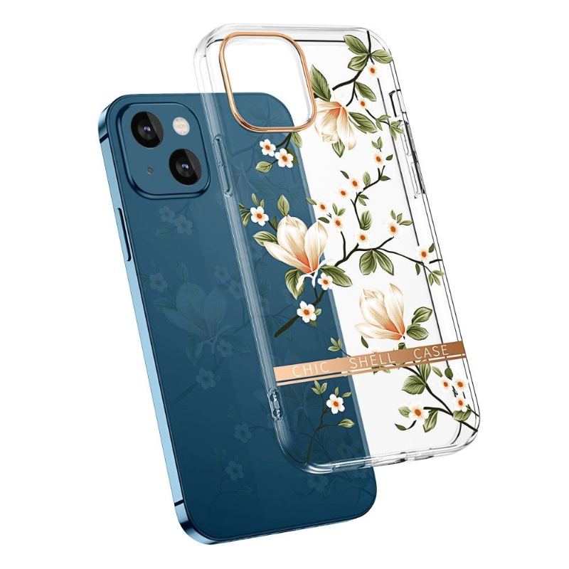 Skal För iPhone 13 Hemming Transparenta Blommor