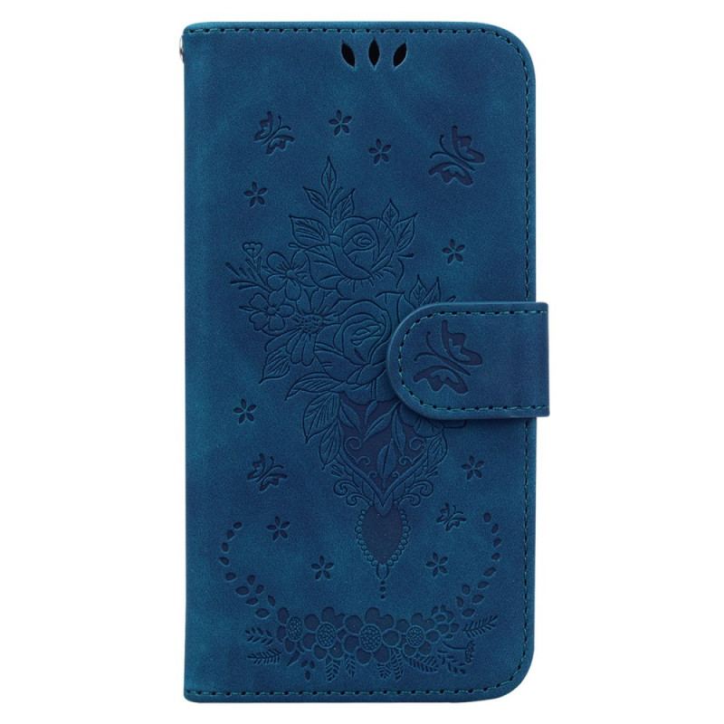 Fodral För Oppo Reno 12f 5g Fjärilar Och Blommönster