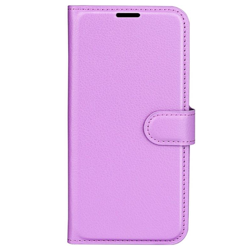 Fodral Oppo Reno 12f 5g Klassiskt Litchi Konstläder