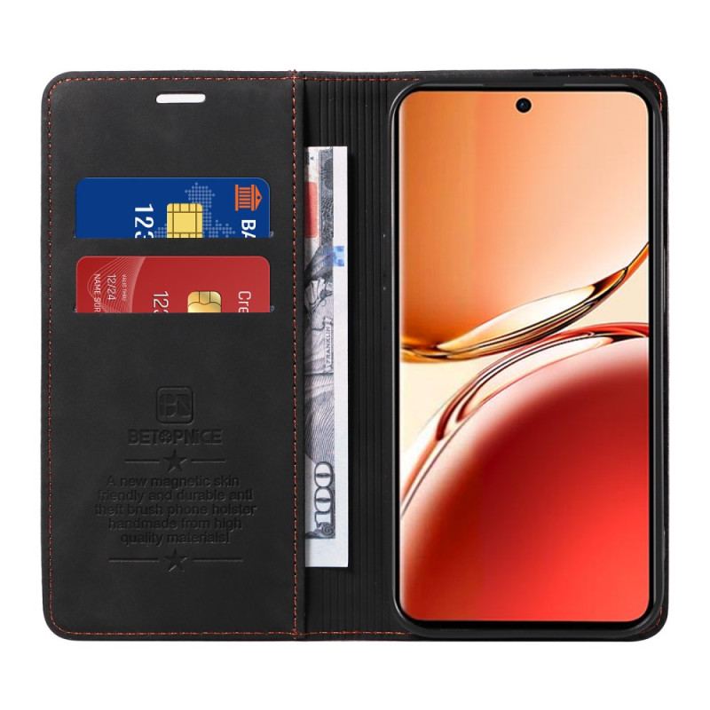 Folio-fodral Oppo Reno 12f 5g Telefonfodral Mockaeffekt Med Rfid-blockering Betopnice