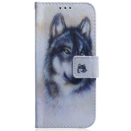 Läderfodral Oppo Reno 12f 5g Telefonfodral Akvarellhund