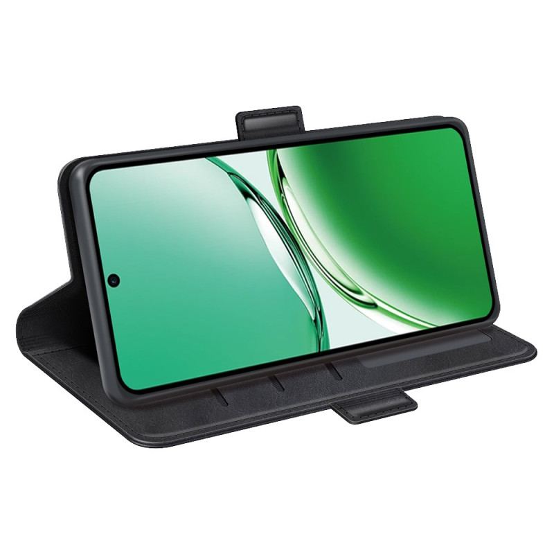 Läderfodral Oppo Reno 12f 5g Telefonfodral Dubbellås