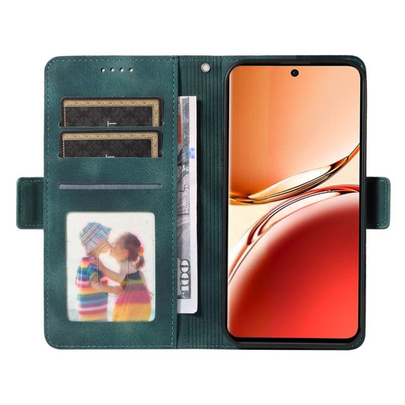 Läderskal Fodral Oppo Reno 12f 5g Strappy Cubes Mönster