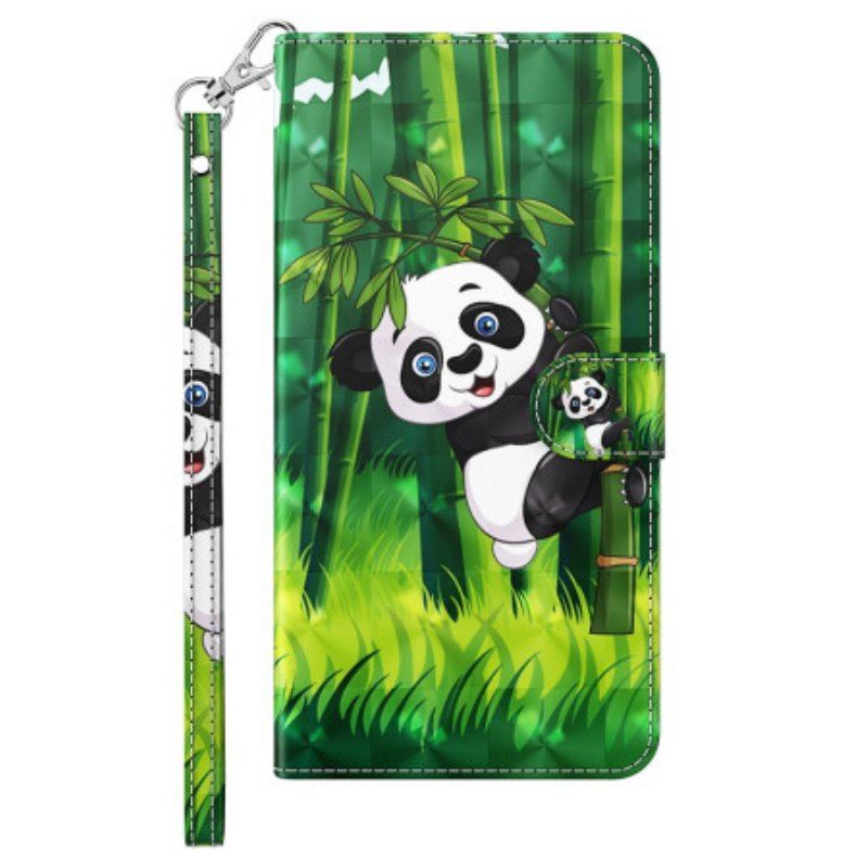 Fodral iPhone 15 Plus Med Kedjar 3d Bamboo Panda Med Rem