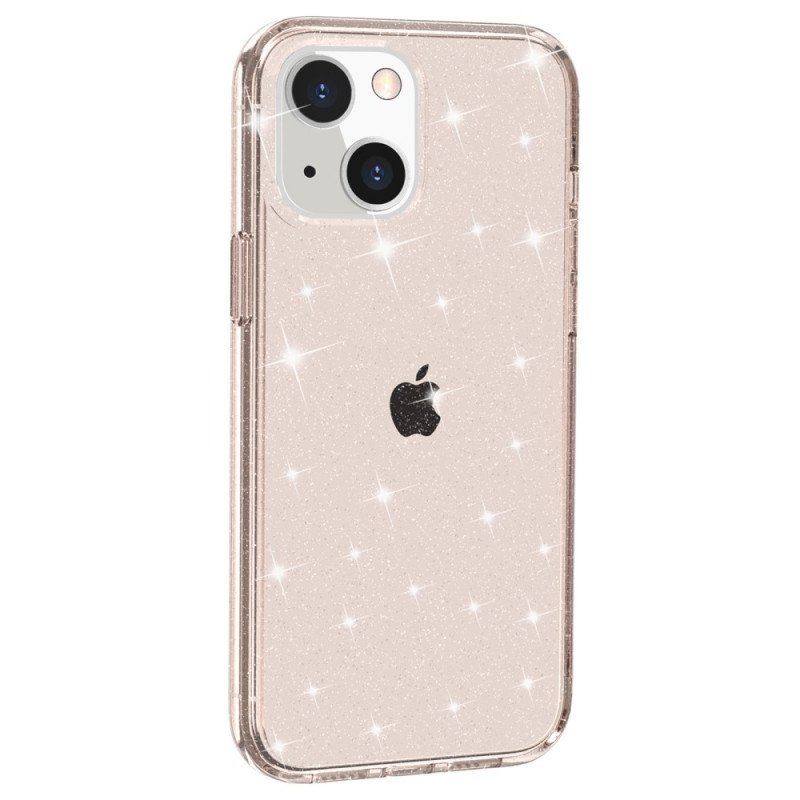 Mobilskal iPhone 15 Plus Transparent Glitter