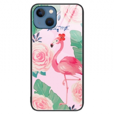 Skal iPhone 15 Plus Flamingo Härdat Glas