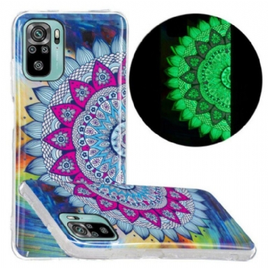 Mobilskal Xiaomi Redmi Note 10 / 10S Fluorescerande Färgglada Mandala