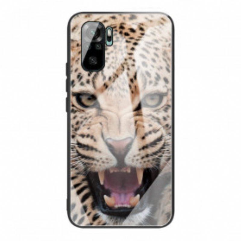 Skal Xiaomi Redmi Note 10 / 10S Leopard Härdat Glas