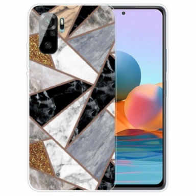 Skal Xiaomi Redmi Note 10 / 10S Marmor Med Intensiv Geometri