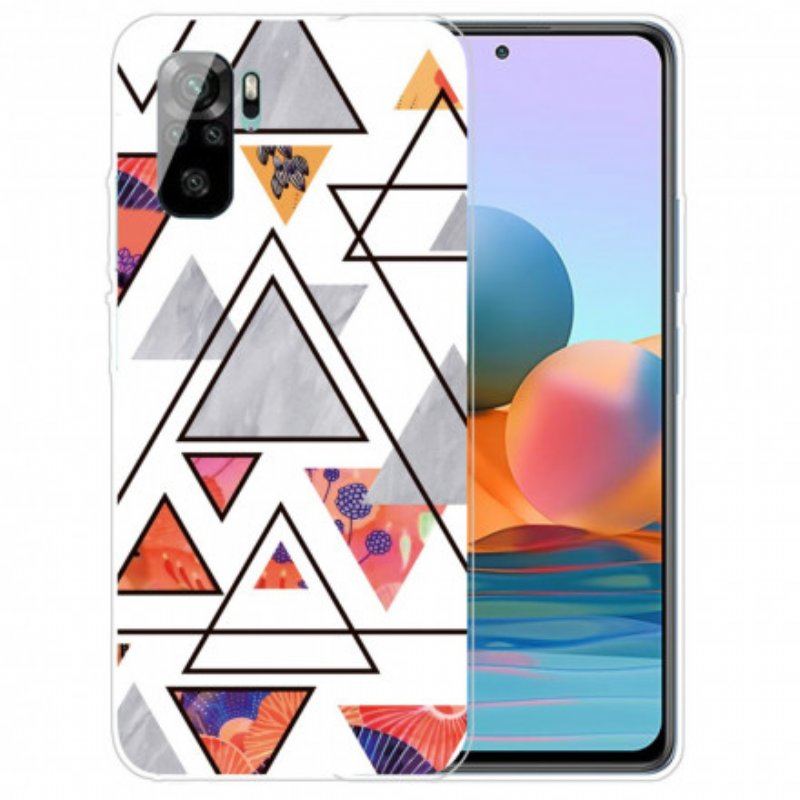 Skal Xiaomi Redmi Note 10 / 10S Marmor Trianglar