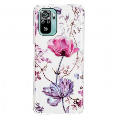 Skal Xiaomi Redmi Note 10 / 10S Marmorerade Blommor