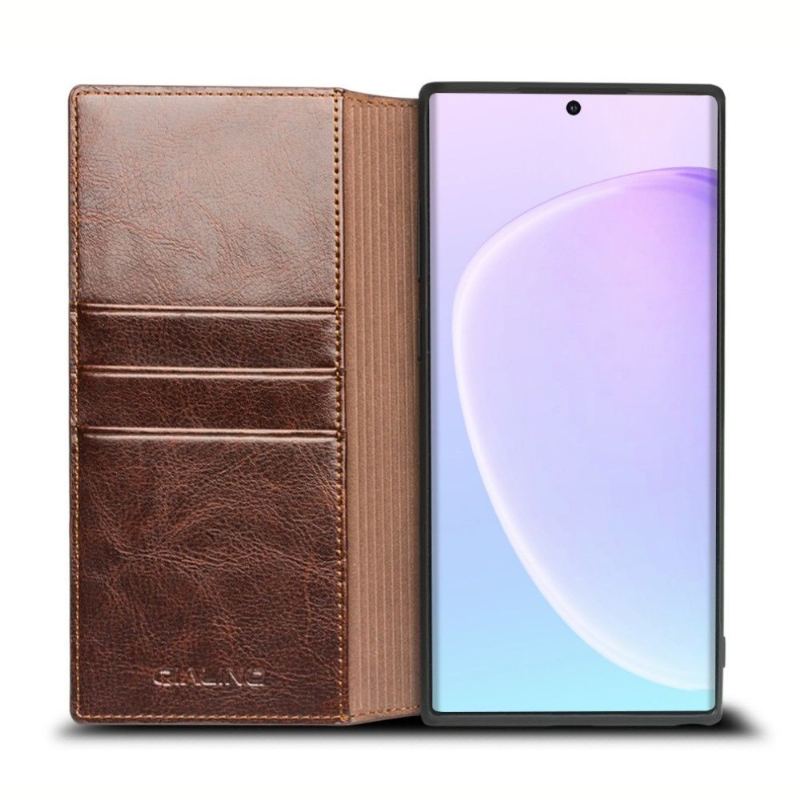 Fodral Case För Samsung Galaxy Note 10 Handgjort Äkta Läder