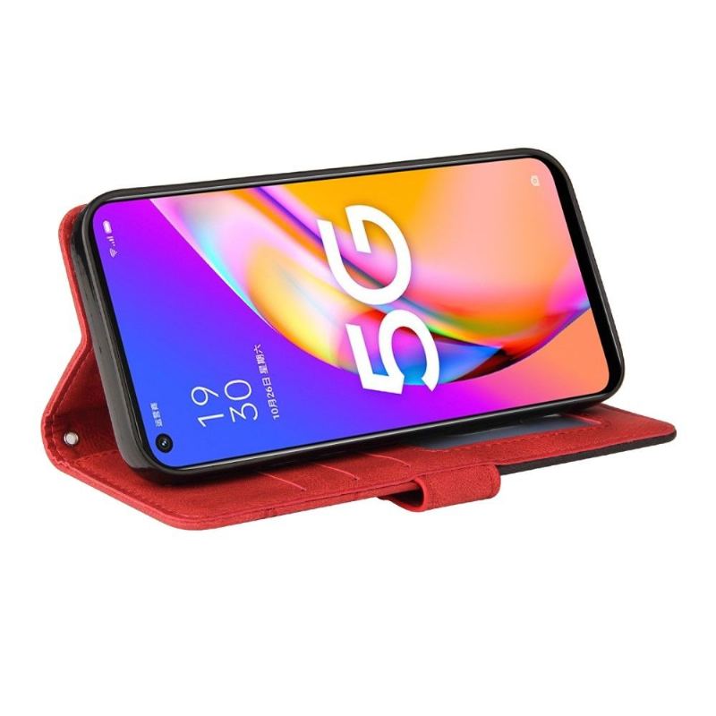 Folio-fodral För Oppo A74 5G / A54 5G Fallskydd Bicolor Konstnärlig