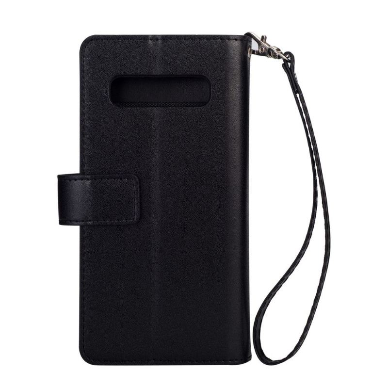 Fodral Case För Samsung Galaxy S10 Fallskydd Plånboksfodral Läder Med Rem