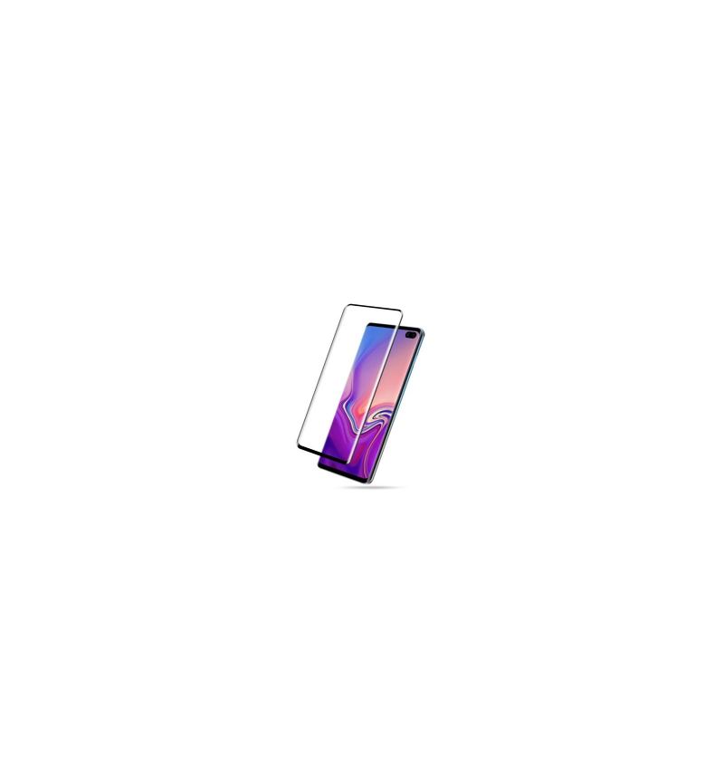 Läderfodral För Samsung Galaxy S10 Skyddsfodral Skärmskydd I Härdat Glas I Full Storlek - Svart