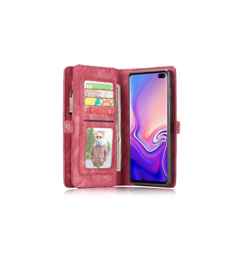 Skal Fodral För Samsung Galaxy S10 Plånboksfodral Och Röd Fodral