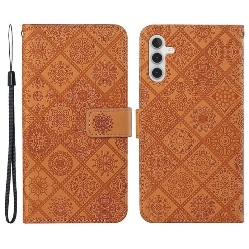 Fodral Samsung Galaxy A15 5g Patchwork-mandalas Med Rem