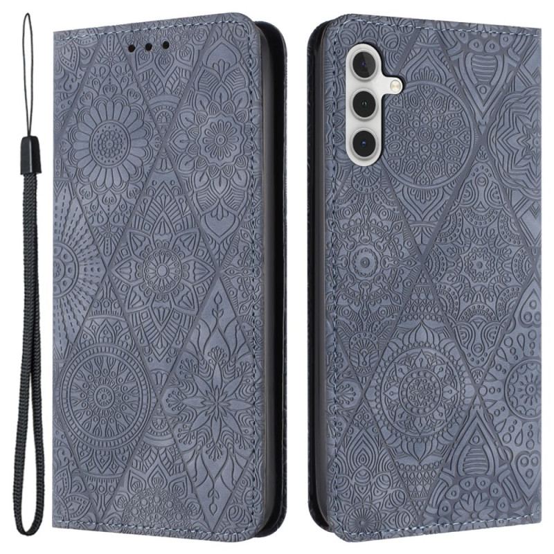 Folio-fodral Samsung Galaxy A15 5g Telefonfodral Patchwork Med Rem