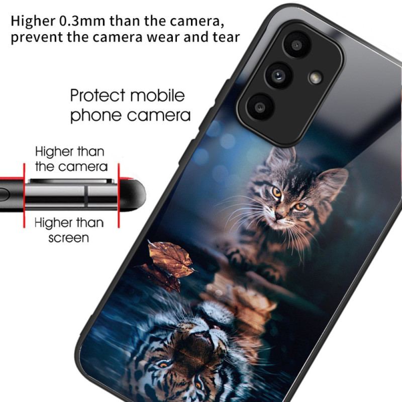 Skal Samsung Galaxy A15 5g Katt Och Tiger Härdat Glas