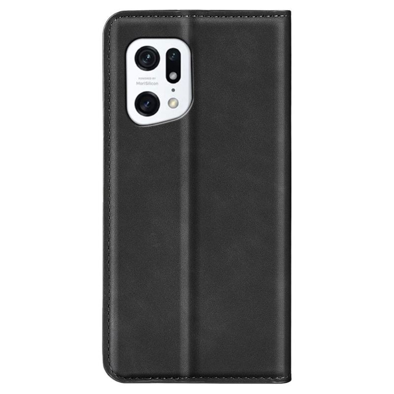 Fodral Case För Oppo Find X5 Fallskydd Stativ I Konstläder