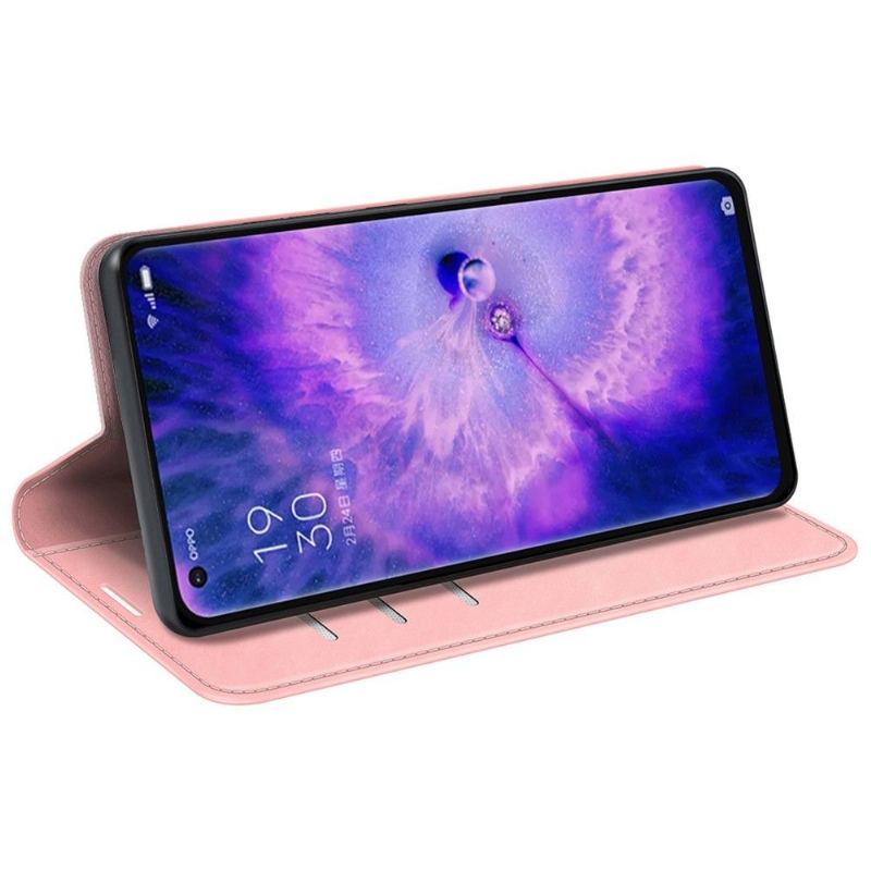 Fodral Case För Oppo Find X5 Fallskydd Stativ I Konstläder