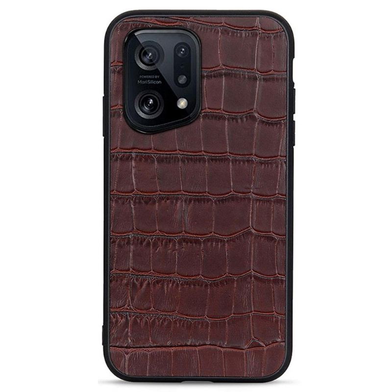 Skal För Oppo Find X5 Chic Croco Skin Look