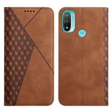 Folio-fodral Moto E40 / E30 / E20 Läderfodral Geo Lädereffekt