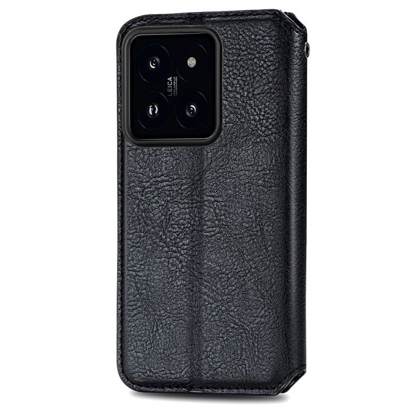 Folio-fodral Xiaomi 14t Telefonfodral Mockaeffektfris