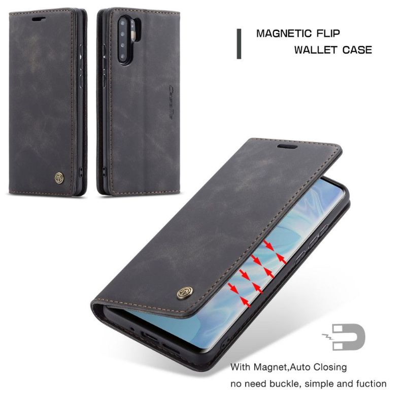 Fodral För Huawei P30 Pro Premium Läderimitation