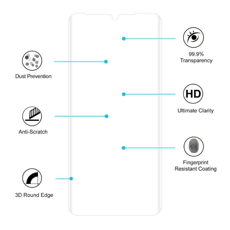 Huawei P30 Pro - Skärmskydd Av Härdat Glas I Full Storlek - Transparent