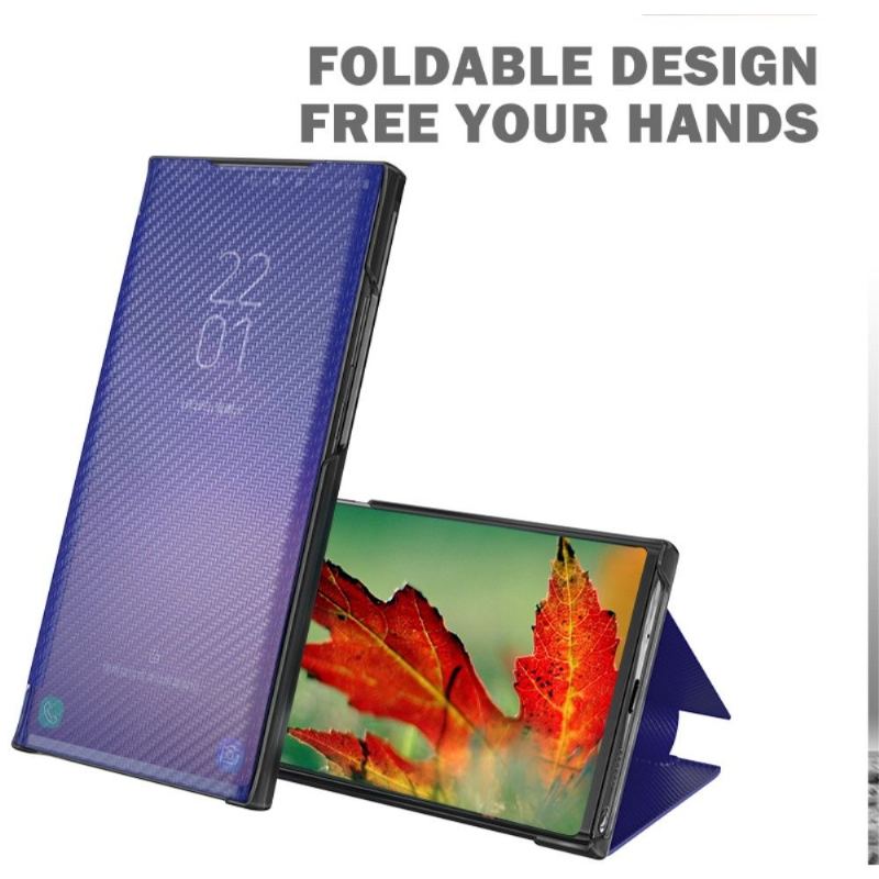 Läderfodral För Huawei P30 Pro Folio-fodral Kolfiber