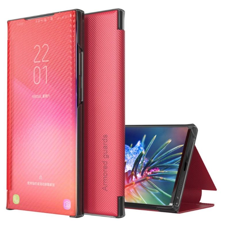 Läderfodral För Huawei P30 Pro Folio-fodral Kolfiber