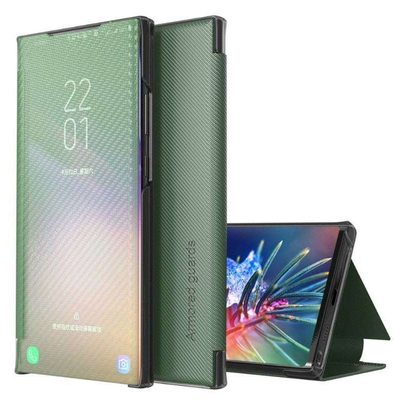 Läderfodral För Huawei P30 Pro Folio-fodral Kolfiber