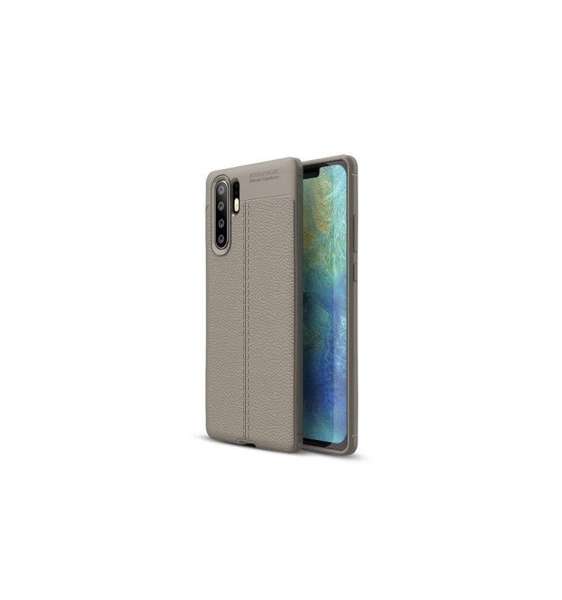 Mobilskal För Huawei P30 Pro Texturerad Läderstilsgel