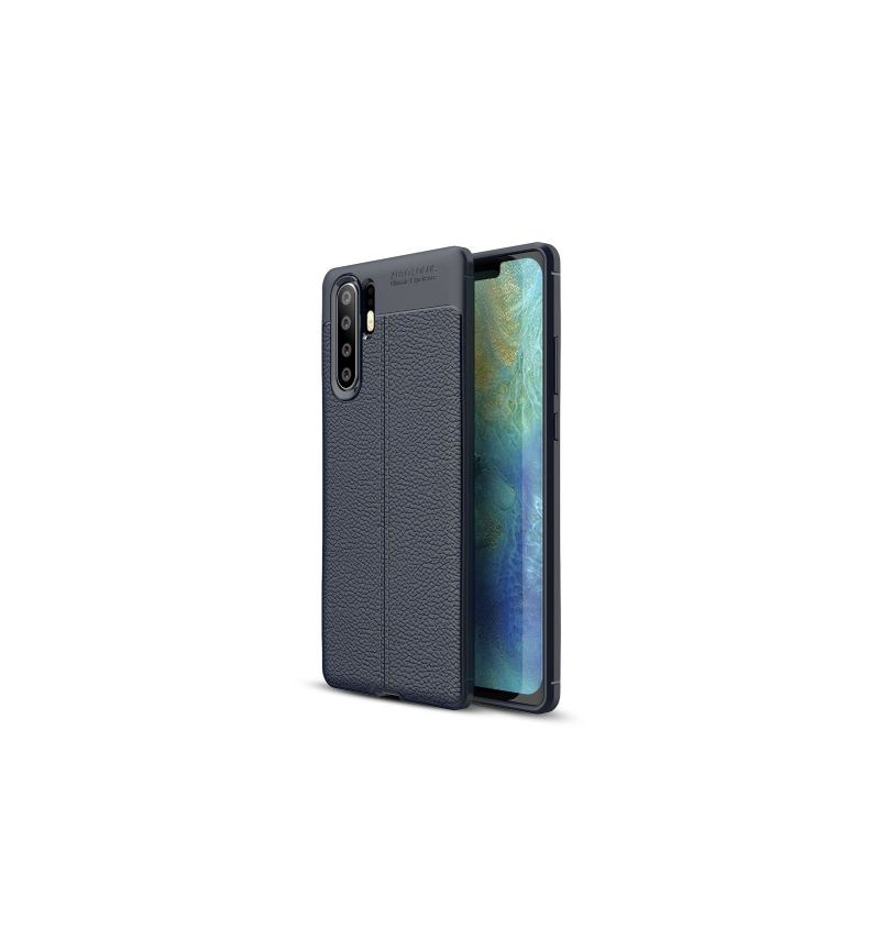 Mobilskal För Huawei P30 Pro Texturerad Läderstilsgel