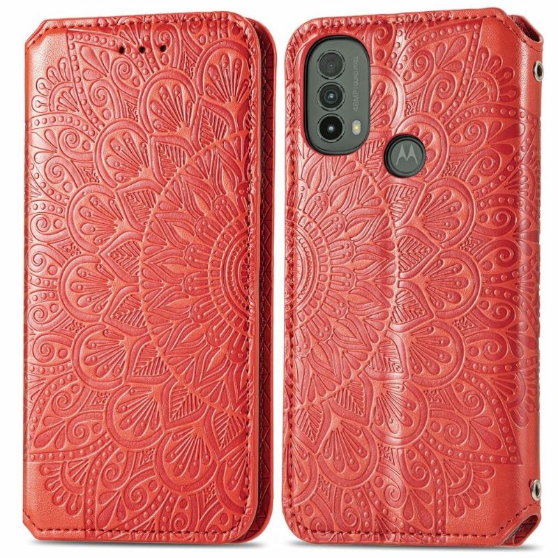 Fodral För Motorola Moto E20 / E30 / E40 Folio-fodral Flip Chic Mandala