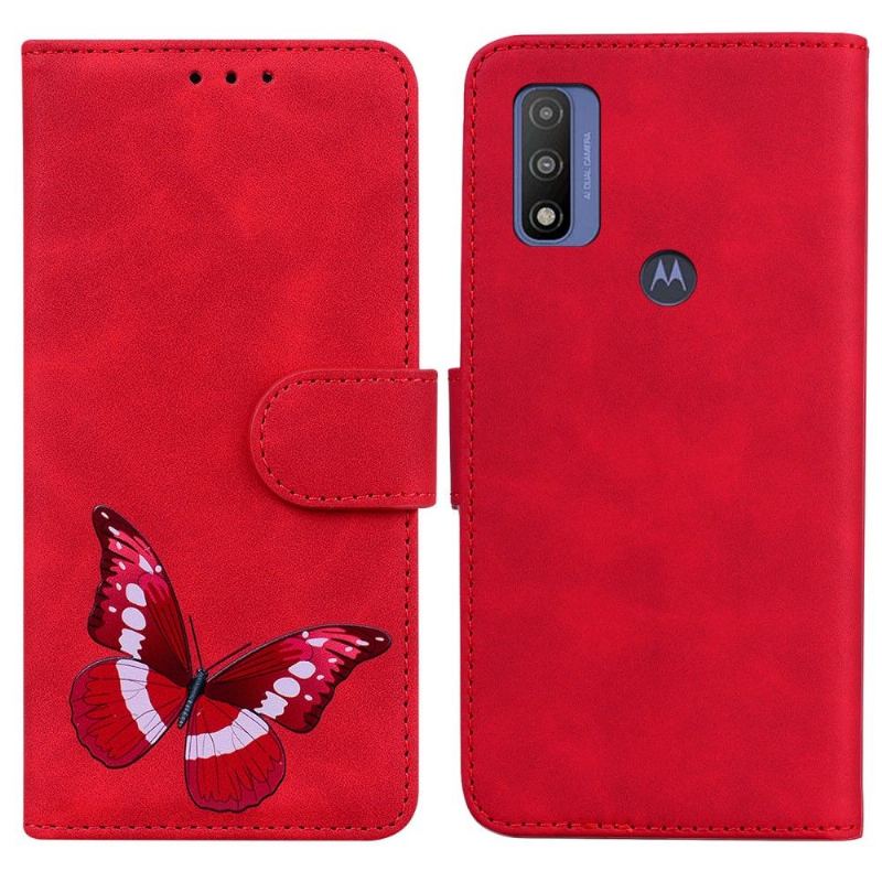 Fodral För Motorola Moto E20 / E30 / E40 Skyddsfodral Färgglada Fjärilsskydd