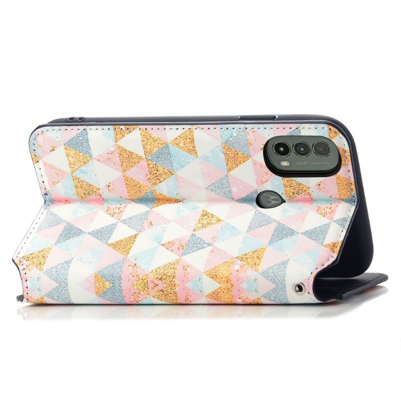 Folio-fodral För Motorola Moto E20 / E30 / E40 Fallskydd Nordisk Stil