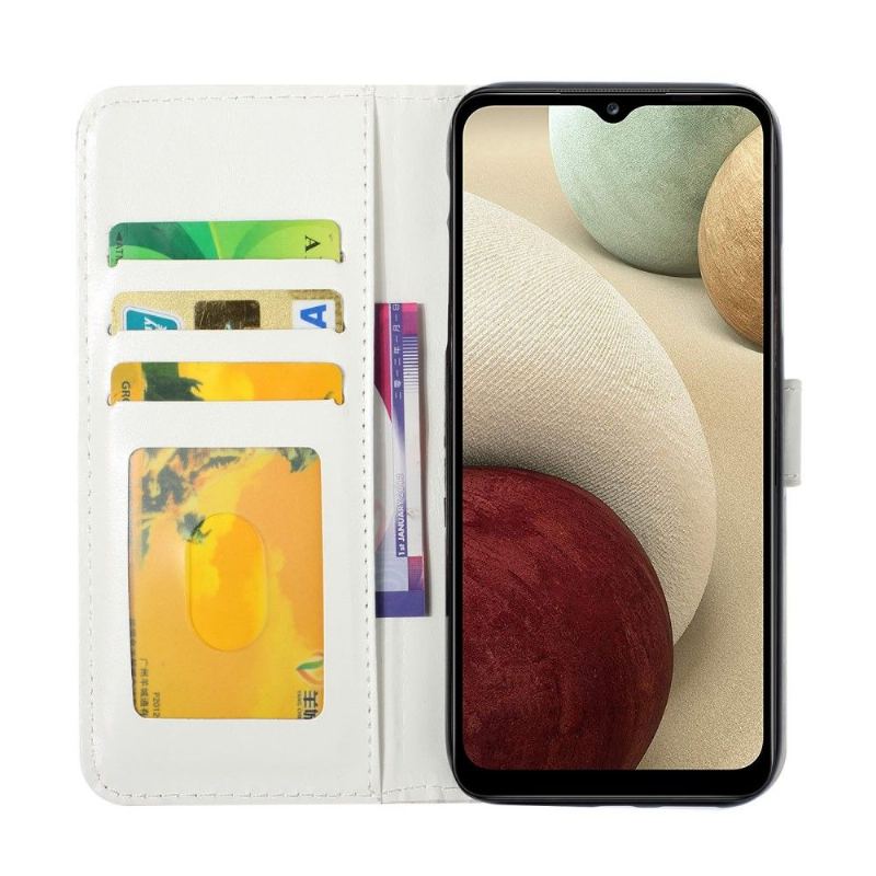 Fodral För Samsung Galaxy A22 4G Hemming Färgade Fjärilar