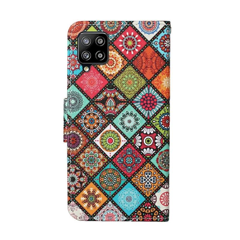 Folio-fodral För Samsung Galaxy A22 4G Fallskydd Mandala Kalejdoskop