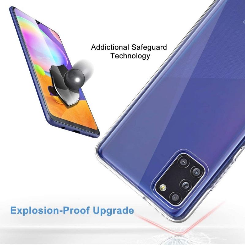 Följe + Skyddsfilm Av Härdat Glas För Samsung Galaxy A31