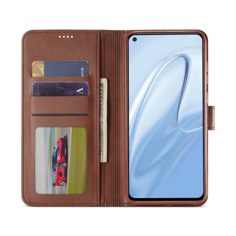 Fodral För Xiaomi Redmi Note 9S / Redmi Note 9 Pro Hemming Folio-fodral Lädereffekt Lc.imeeke