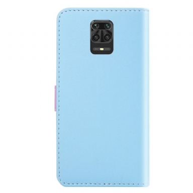 Folio-fodral För Xiaomi Redmi Note 9S / Redmi Note 9 Pro Fallskydd Trefärgade Sömmar