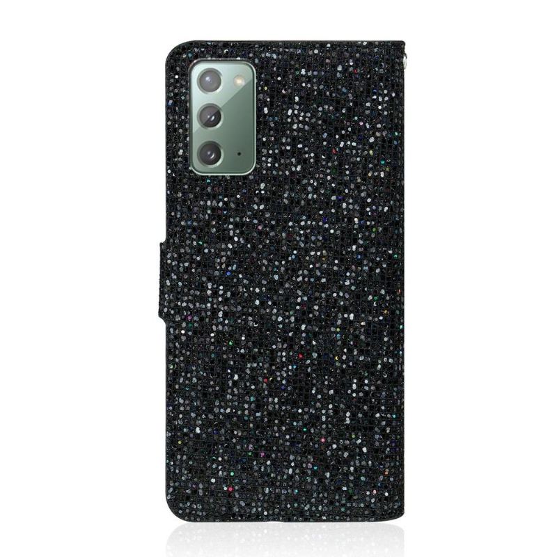 Folio-fodral För Samsung Galaxy Note 20 Glitterkorthållare