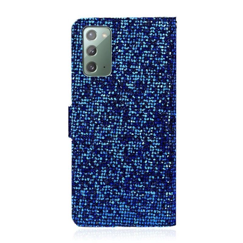 Folio-fodral För Samsung Galaxy Note 20 Glitterkorthållare