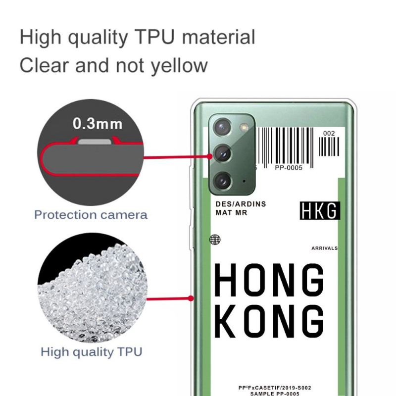 Skal För Samsung Galaxy Note 20 Boardingkort 07 Hong Kong